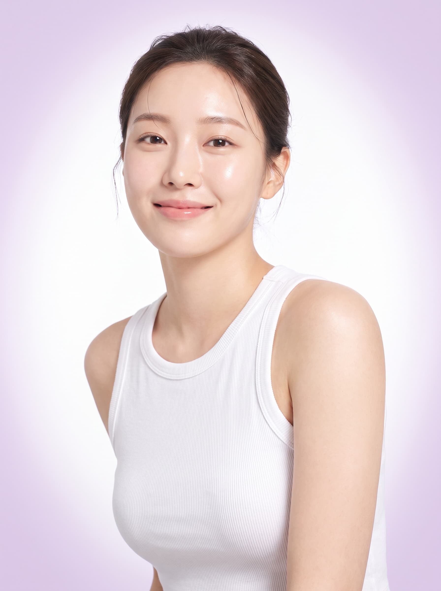 맑고 생기 있는 피부의 여성 클로즈업 — 온더피부과의원이 지향하는 산뜻한 피부
